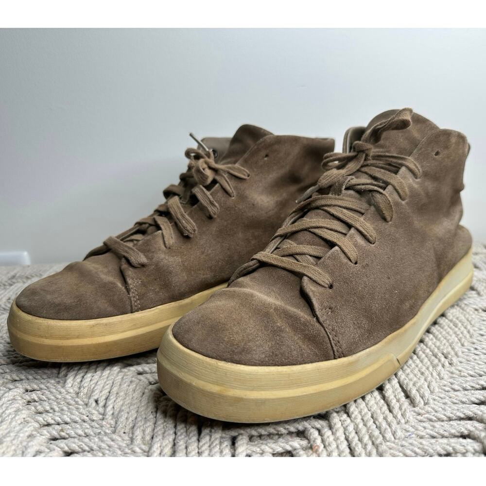 Vince: Tan Suede High Top Sneakers